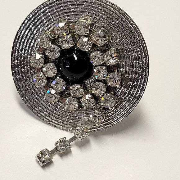 Adjustable Silver Crystal Flamboyant Cocktail Ring - Picture 3 of 9